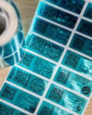 Fotos de Etiqueta holográfica qr